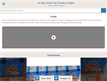 Tablet Screenshot of hitechpolyflex.com